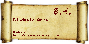 Bindseid Anna névjegykártya